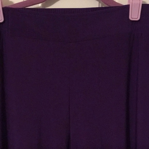 EUC,IMAN,PALAZZO PANT,EGGPLANT PURPLE,2X SHORT29”inseamFLAT FRONT,GATHERED WAIST - Picture 2 of 7